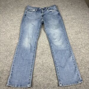 Levi's 505 Jeans Womens 10 Straight Leg Light Wash Red Tab Blue Denim Casual EUC